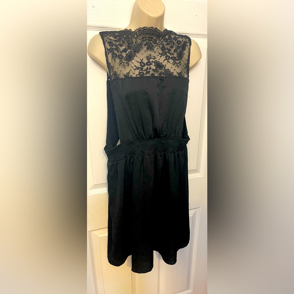 ECU  free people, lace and polyester black dress